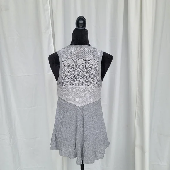 Débardeur Rewind Gris Avec Dentelle - Taille XS, Occasion Très Bon état